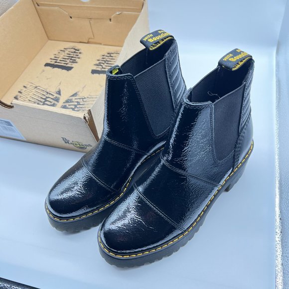 Dr. Martens Rozalie Distressed Patent Chelsea boots women’s size 9 - Picture 2 of 9